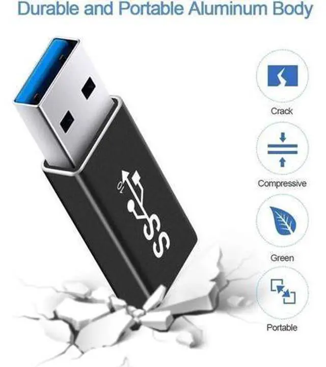 Main image of Updated USB 3.1 GEN 2 Male to Type-C Female Adapter, Support Double Sided 10Gbps Charging & Data Transfer, USB A to USB C 3.1 Converter