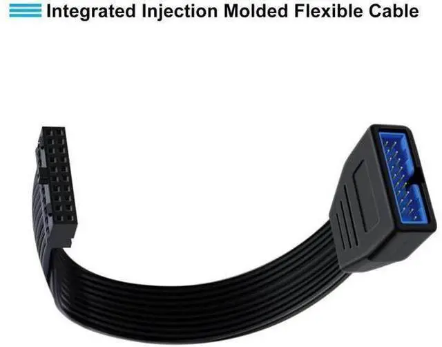 Alt view image 5 of 7 - USB 3.0 19/20 Pin Extension Cable USB 3.0 19/20 Pin Internal Extension Header Adapter Cable, for Desktop Computers (30 cm)