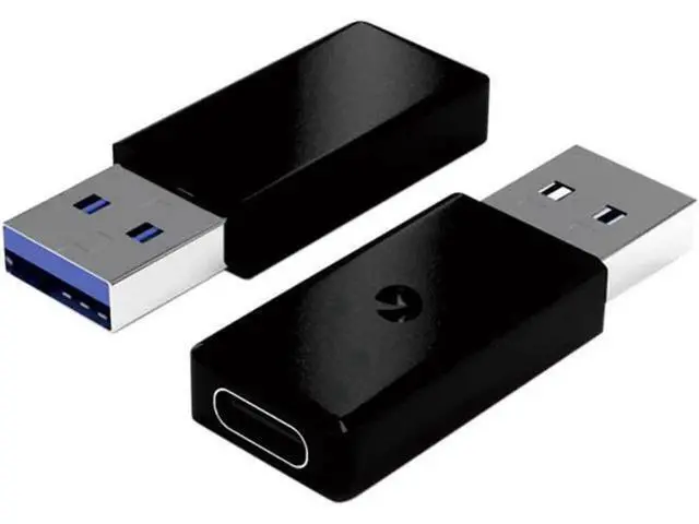 Alt view image 6 of 6 - USB C adapter 3.0 Male to USB 3.1, Type C Female to usb Male Adapter Port for Laptop Phone Black 1Pack