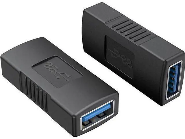 Main image of USB 3.0 Coupler 2 Pack USB 3.0 Type A Female to Female Extension Adapter USB to USB Adapter Black