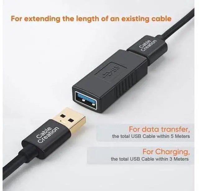 Alt view image 6 of 7 - USB 3.0 Coupler 2 Pack USB 3.0 Type A Female to Female Extension Adapter USB to USB Adapter Black