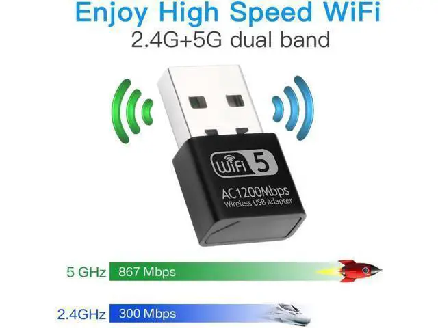 Alt view image 3 of 7 - Dual band AC1200 Wifi Adapter USB 1200Mbps Wifi Adapter 5Ghz Antenna USB Ethernet PC Wireless Lan Wifi Dongle AC Wifi Receiver