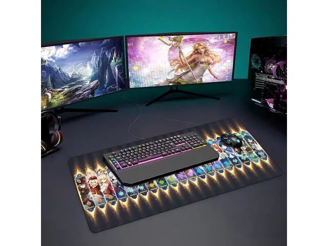 Alt view image 2 of 6 - Anime Mouse pad Large Gaming Mouse Pad Genshin Impact Mouse pad
