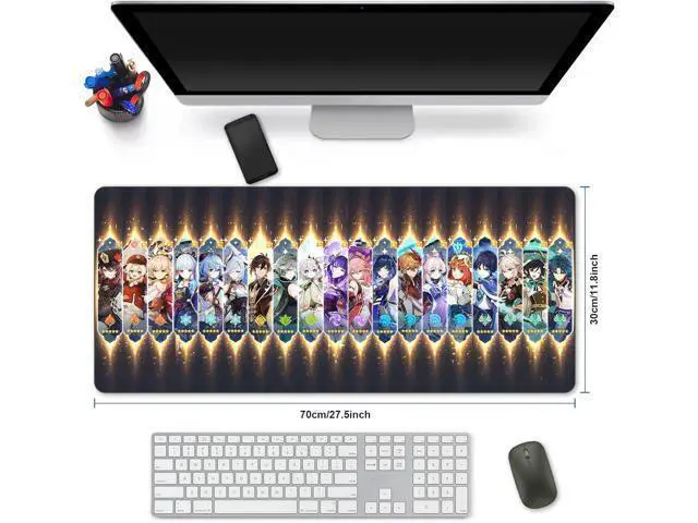 Alt view image 3 of 6 - Anime Mouse pad Large Gaming Mouse Pad Genshin Impact Mouse pad