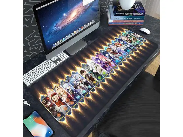 Alt view image 5 of 6 - Anime Mouse pad Large Gaming Mouse Pad Genshin Impact Mouse pad