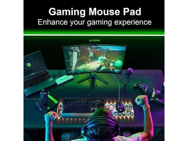 Alt view image 4 of 6 - Anime Mouse pad Large Gaming Mouse Pad Genshin Impact Mouse pad