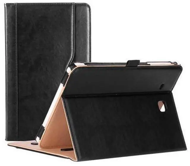 Main image of Galaxy Tab E 9.6 Case Vintage Stand Folio Case Cover for Galaxy Tab E 9.6"/ Tab E Nook 9.6-Inch Tablet (SM-T560 / T561 / T565 and SM-T567V Verizon 4G LTE Version) -Black