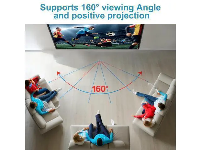 Alt view image 5 of 6 - Outdoor Portable Projector Screen 120 Inch: 16:9 4K HD Foldable and Anti-Crease Projection Screen Support Double Sided Projection for Home Theater