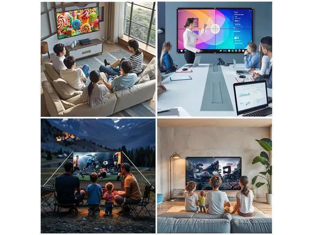 Alt view image 6 of 6 - Outdoor Portable Projector Screen 120 Inch: 16:9 4K HD Foldable and Anti-Crease Projection Screen Support Double Sided Projection for Home Theater