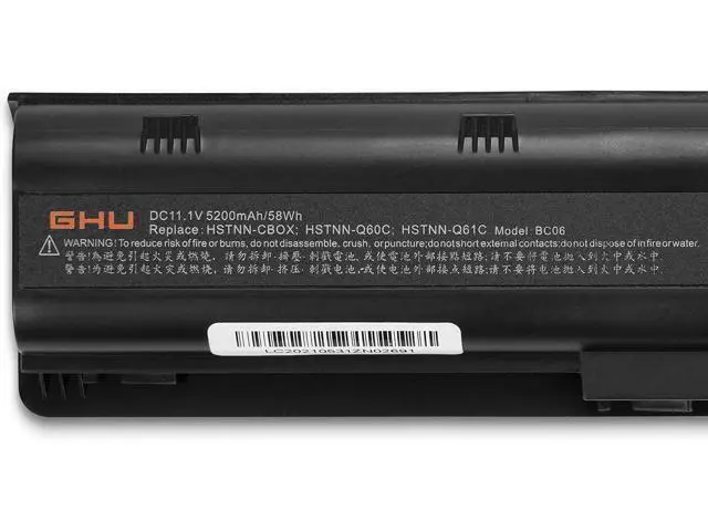 Alt view image 3 of 6 - GHU New Battery MU06 MU09 593553-001 593554-001 58 Wh Compatible with HP G62 G42 586028-341 588178-141 WD548AA WD549AA 593562-001 584037-001 HSTNN-LB0W HSTNN-UB0W HSTNN-LB0W HSTNN-CBOW HSTNN-I84C