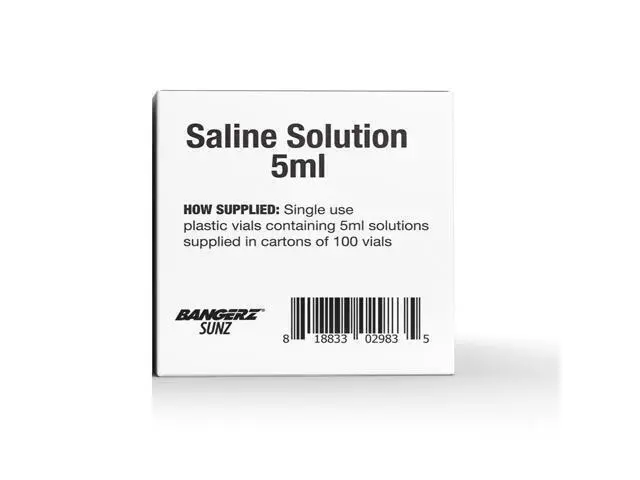 Alt view image 5 of 7 - Saline Solution 5ml Unit, 100 per Box