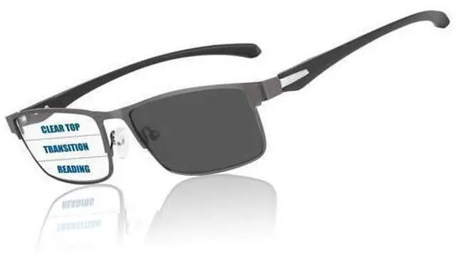 Main image of GHDBFMB Progressive Reading Glasses Photochromic Zero on Top Multifocus Readers TR90 Multifocal Transition Sunglasses 1.0