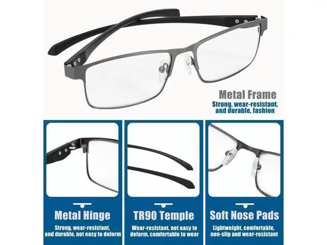 Alt view image 5 of 5 - GHDBFMB Progressive Reading Glasses Photochromic Zero on Top Multifocus Readers TR90 Multifocal Transition Sunglasses 1.0