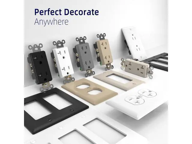 Alt view image 5 of 7 - TOPELER 20Amp Decorator Receptacle Outlet, Standard Electrical Power Socket for Commercial and Residential, Non-Tamper Resistant, NEMA 5-20R, Self-Grounding, UL, White, 20 Pack