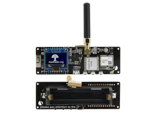 Alt view image 5 of 7 - For TTGO Meshtastic T-Beam V1.2 ESP32 LoRa GPS Development Board with OLED Display 433Mhz for LILYGO