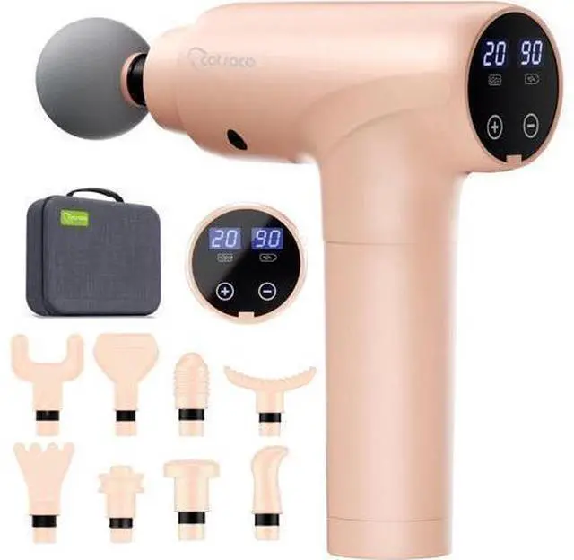 Main image of Massage Gun Deep Tissue, Muscle Massage Gun with 9 Attachment Heads 20 Speeds & Silent Brushless Motor for Pain Relief, Handheld Percussion Back Massager Gun for Athletes(Pink)