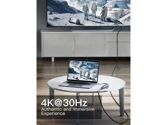 Alt view image 3 of 6 - USB C HUB USB-C Multiport Adapter 5 in 1 with 4K HDMI 100W Power Delivery 3 USB 3.0 Data Ports for MacBook Pro/Air iPad Pro/Air/Mini 6 and More