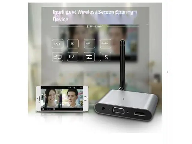 Alt view image 2 of 7 - X6W-3 Dual Wireless WiFi Multi-screen Device Supports AV, HDMI, VGA Output and Mobile Phone High-Definition HDMI Pusher