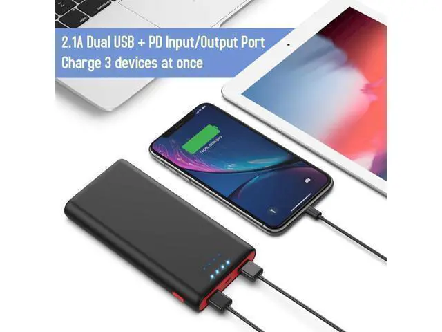 Alt view image 3 of 7 - Portable Charger Power Bank 25800mAh 5V/3A Fast Charging Portable Phone Charger 3 USB Ports External Battery Pack Backup Travel Camping Essential for iPhone 17/16/15/14 Galaxy Android iPad etc