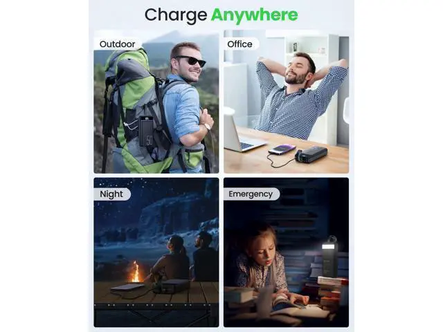 Alt view image 7 of 7 - Power Bank Fast Charging 50000mAh - 22.5W Portable Charger USB C Quick Charge with 4 Outputs & 3 Inputs LED Display Huge Capacity External Battery Pack for iPhone iPad etc Black