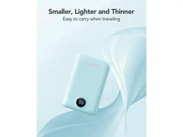 Alt view image 2 of 7 - Mini Portable Charger with Built-in Cables 22.5W Fast Charging Power Bank USB-C Small Battery Pack 10000mAh Travel Essential Slim Battery for iPhone 17/16/15/14 25/24 and More
