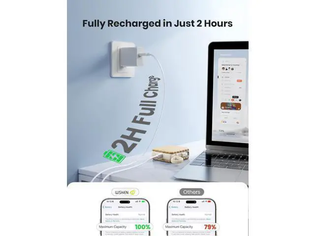 Alt view image 6 of 7 - for 30W-Fast-Charging Portable Charger Power-Bank 10000mAh Battery Pack with Built in USB-C Cables Small Compact Travel Cell Phone Power Bank for iPhone 17/16 Series - Beige