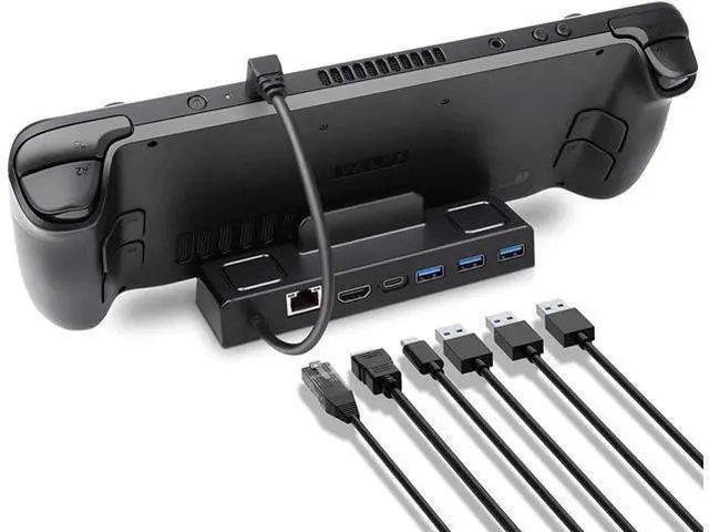 Main image of BONAEVER Docking Station for Valve Steam Deck 4K 60Hz 1000Mbps LAN TV Docking Stand with HDMI 4K@60Hz Gigabit Ethernet 3 USB 3.0 PD 3.0 Fast Charging USB C