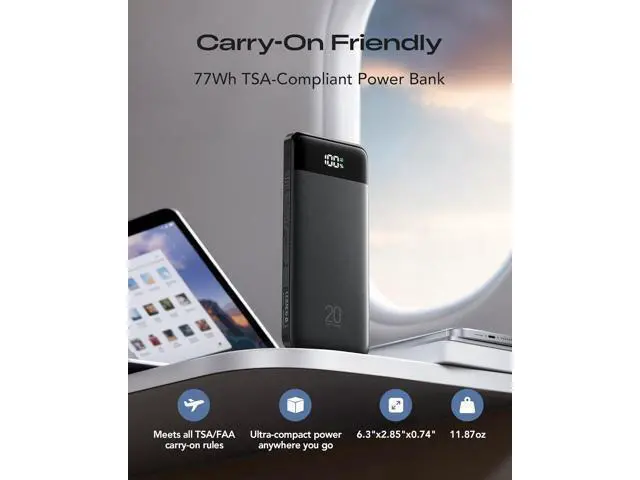 Alt view image 6 of 7 - 20000mAh Power Bank Fast Charging Portable Charger with 4 Built-in Cables & 6 Outputs 20W PD USB C Battery Pack Compatible with iPhone 16/15 Galaxy Android iPad & More (Travel Essential)