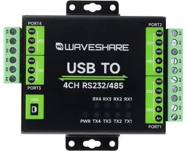 Main image of Industrial Isolated USB to RS232/485 Converter Original FT4232HL Supports USB to USB to 4-Ch RS232, USB to 2-Ch RS232, USB to 2-Ch RS232/485