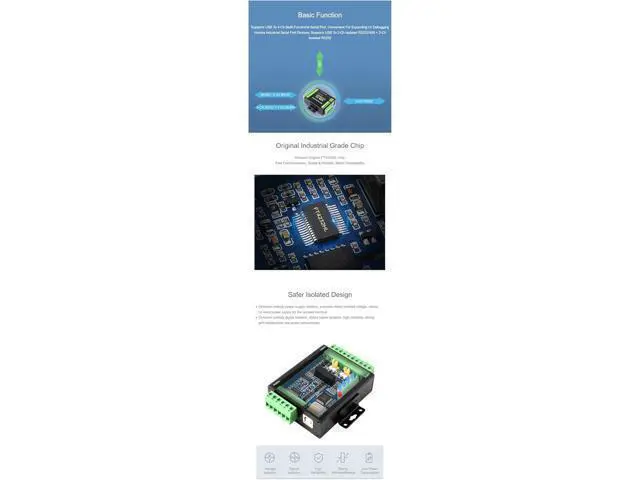 Alt view image 5 of 7 - Industrial Isolated USB to RS232/485 Converter Original FT4232HL Supports USB to USB to 4-Ch RS232, USB to 2-Ch RS232, USB to 2-Ch RS232/485