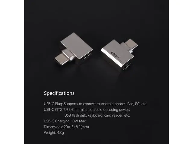 Alt view image 6 of 6 - DDHIFI TC28C Pro USB-C to USB-C OTG Lightweight Power Adapter Converter