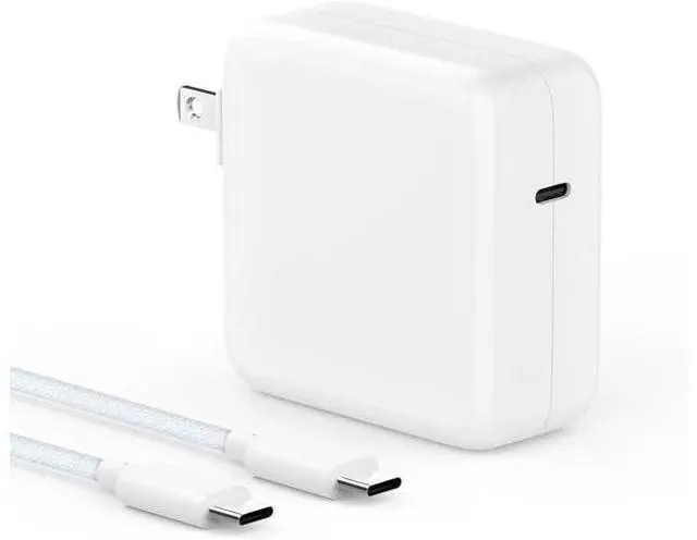 Main image of Charger for MacBook Pro 16 14 inch MacBook Air 15 13 inch 2025 2024 2023 2022 2021 2020 2019 M4 M3 M2 M1 Super Compact 100W USB C Laptop Power Adapter 6.6FT USB-C Braided Cable Original Quality
