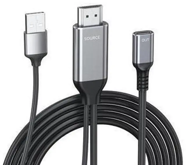 Main image of HDMI to USB-C Female Port Adapter Cable 4K@60Hz Unidirectional HDMI to Type-C for Portable Monitors Laptops Projectors Xreal Air/Rokid AR Glasses