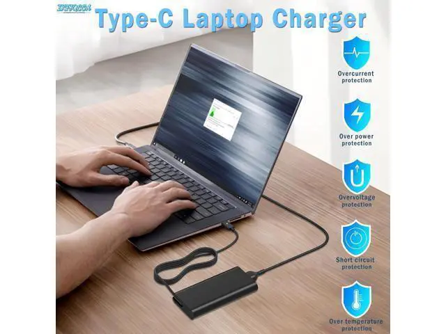Alt view image 6 of 7 - 2025 New Slim 90W 65W USB C Laptop Charger for Latitude/Inspiron/Precision/XPS Computer Type C Fast Charging AC Power Adapter Cord