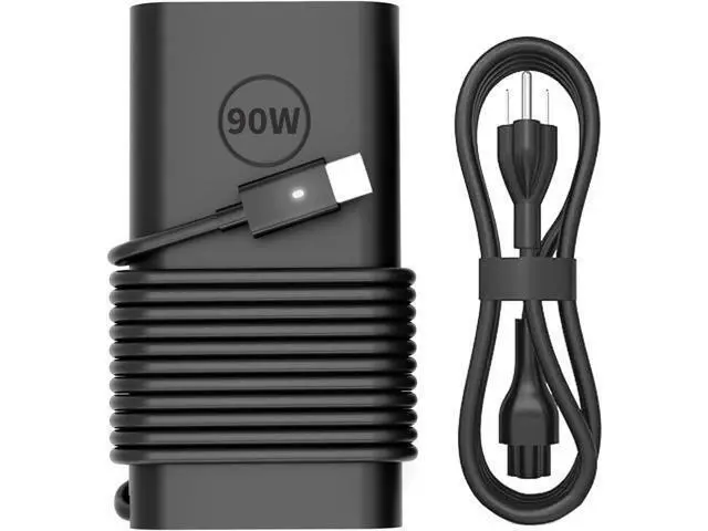Main image of 90W USB C Laptop Charger Fit for XPS 13 9365 9360 9370 XPS 15 9500 Latitude 5420 5520 5540 7389 7390 5289 5300 2in1 DA90PM170 LA90PM170 Fast Charger Type C AC Adapter Power Cord