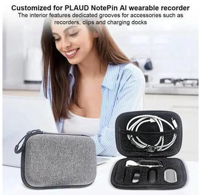 Main image of Travel Case AI Voice Recorder Carrying Case Protective Organizer for PLAUD NotePin Voice Recorder Accessories