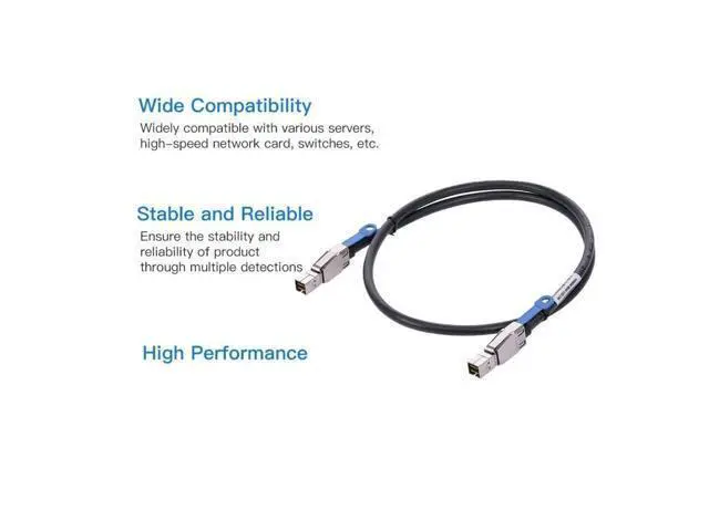 Alt view image 4 of 6 - Mini SAS SFF-8644 to SFF-8644 High Density HD Data Server Raid Cable 0.5M