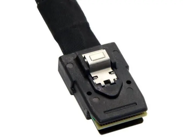 Alt view image 5 of 7 - 80cm Ultra Slim Flat Left Angled 90 Degree Mini SAS 36pin SFF-8087 to 8087 Data Raid Cable