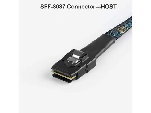 Alt view image 2 of 7 - Mini SAS Cable with SATA Power(2PACK), Internal Mini SAS 36 Pin to 4 x 29 Pin Cord with SATA Power, SFF-8087 to SFF-8482 Cable, 3.3 FT