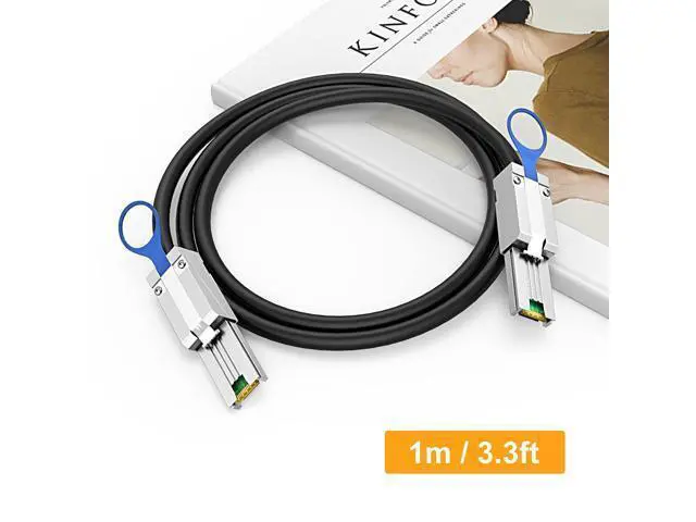 Alt view image 6 of 6 - External Mini SAS 26pin (SFF-8088) Male to Mini SAS 26 (SFF-8088) Male Cable, 1.0M