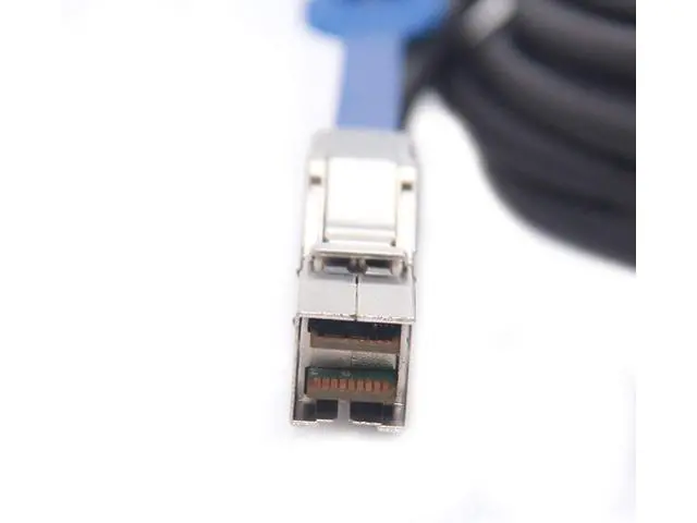 Alt view image 3 of 5 - 12G Mini SAS HD SFF-8644 to SFF-8644 Cable for NVMe Enclosure/Storage Array, SAN & JBOD Compatibility, 100-Ohm, 0.5-m(1.6ft)