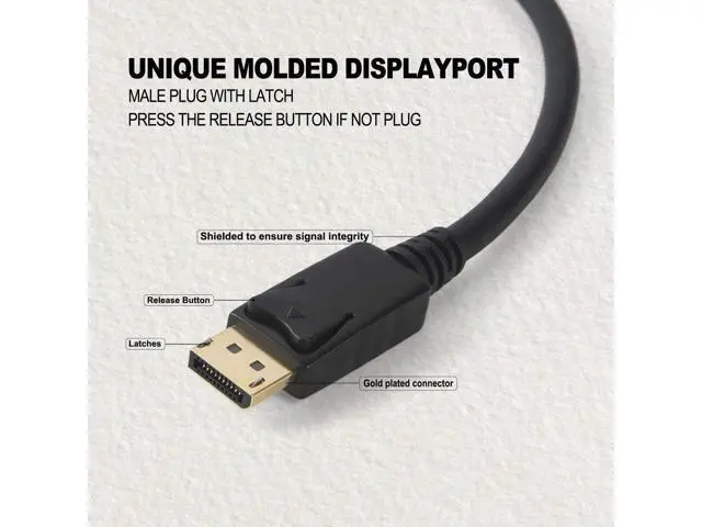 Alt view image 3 of 7 - 4K Active DisplayPort to HDMI Cable 6FT, DP to HDMI Cable DP 1.2 4K x 2K & 3D Audio/Video Monitor Cable,Support Eyefinity Multi-Screen,1.8M / Black