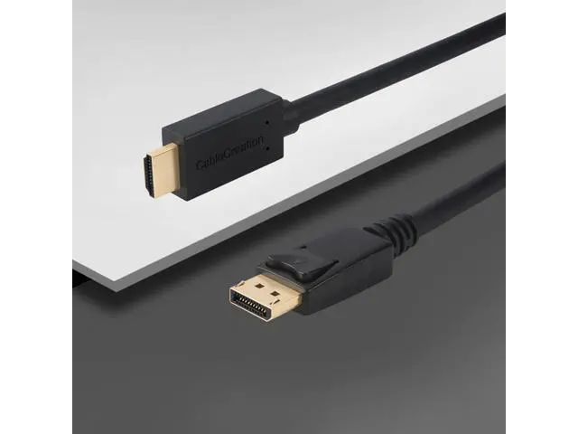 Alt view image 4 of 7 - 4K Active DisplayPort to HDMI Cable 6FT, DP to HDMI Cable DP 1.2 4K x 2K & 3D Audio/Video Monitor Cable,Support Eyefinity Multi-Screen,1.8M / Black