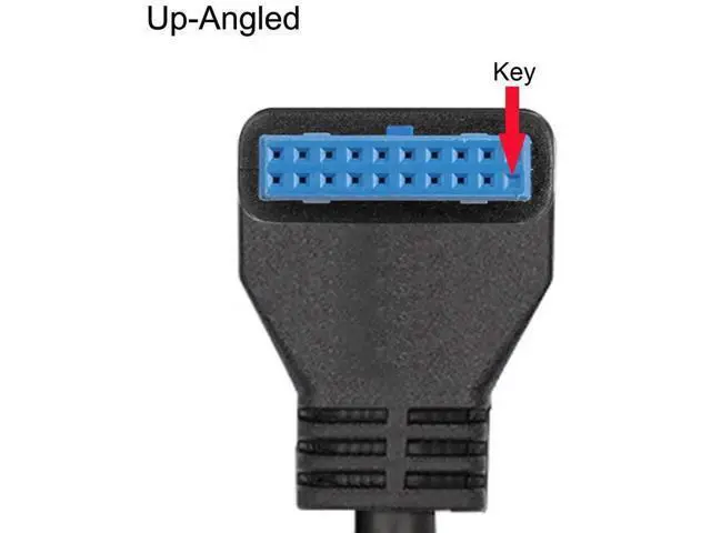 Alt view image 7 of 7 - Cable USB 3.0 Single Port A Female Screw Mount Type to Up Angled Motherboard 20pin Header Cable 90 Degree