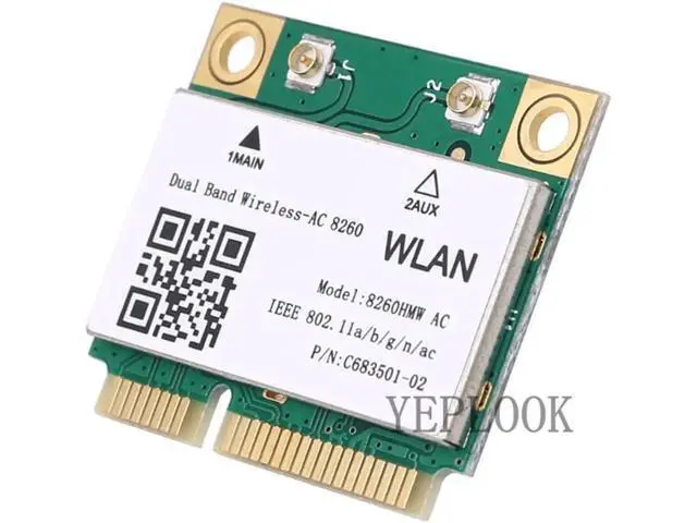 Alt view image 4 of 5 - WiFi Card Wireless-AC 8260 8260NGW AC8260 300Mbps+867Mbps Dual Band 2.4G/5Ghz 802.11AC 2x2 Bluetooth 4.2 Mini PCI-E Network Card