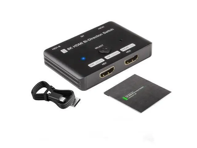 Alt view image 6 of 6 - Upgraded HDMI 2.1 Switch 4K@120Hz, Bidirectional 48Gbps HDMI Switcher with 2in 1out or 1in 2out Supports 8K@60Hz 4K@120Hz 2K@144Hz & Fits for Xbox PS5/4 HDMI Projectors TV