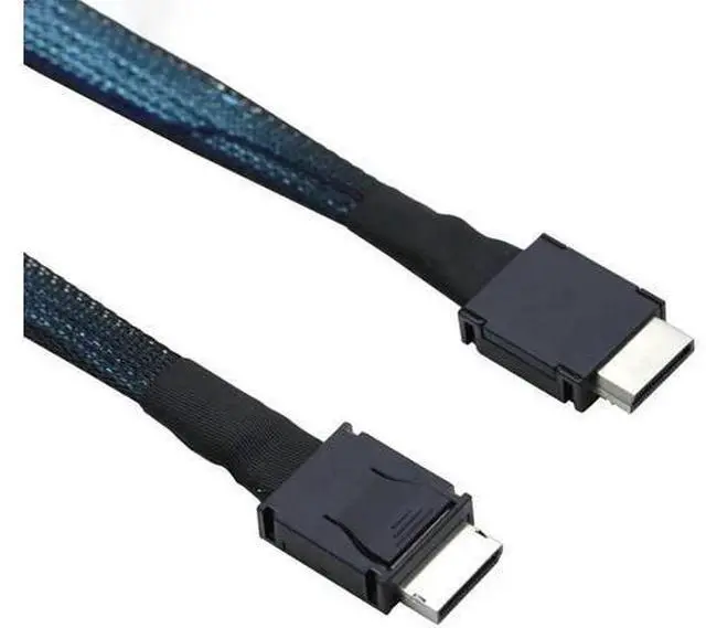 Alt view image 4 of 4 - PCIE Oculink SFF 8611 4I To MINI SAS SFF-8611 4I Server Super Speed Cable Data Extension Cable Data Transfer Line 1M