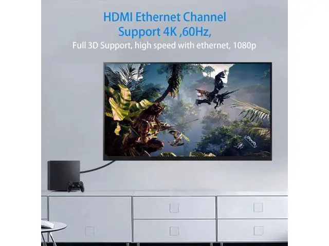 Alt view image 4 of 7 - Mini HDMI to Standard HDMI Cable HDMI to Mini HDMI Cable Ultra-Thin Left Angled 90 Degree Mini HDMI Male to HDMI Male Cable Support 4K Ultra HD 1080p 3D(HDMI 2.0) (15cm/6 inch)