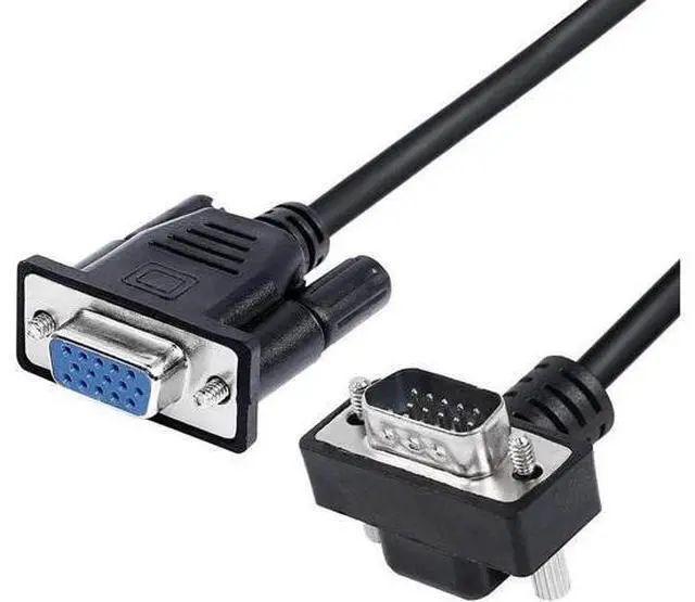 Main image of 90 Degree VGA Cable Down Angle VGA Male to VGA Female Cable 1080P Full HD Computer Monitor Cable 0.5M (Down)
