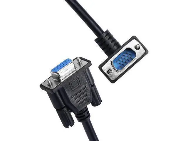 Alt view image 2 of 6 - 90 Degree VGA Cable Down Angle VGA Male to VGA Female Cable 1080P Full HD Computer Monitor Cable 0.5M (Down)